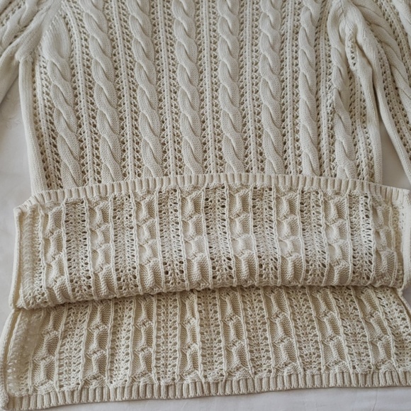 Mossimo Dutti Off white/ Cream caple Knit sweater - Picture 5 of 6